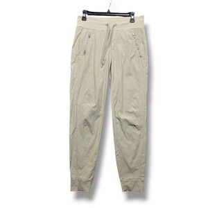 Athleta Trekkie North Jogger Womens 4 Tall STAINED Beige Travel Hiking Mid Rise